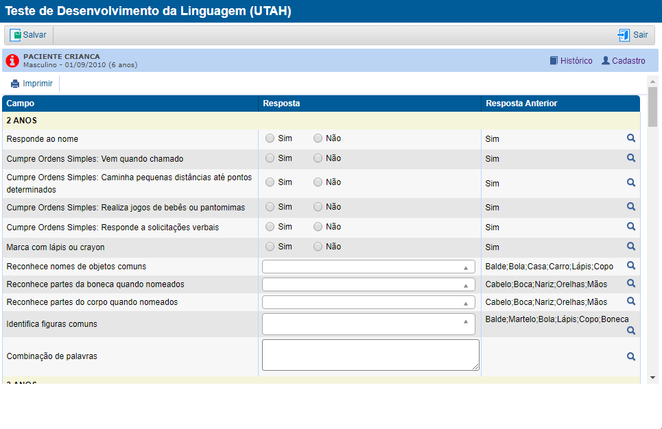 Teste Desenv. Linguagem